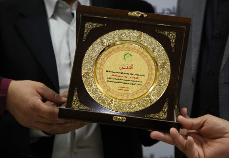 رئيس بلدية بيت لاهيا م. علاء العطار يستقبل وفداً من جمعية الوئام الخيرية،